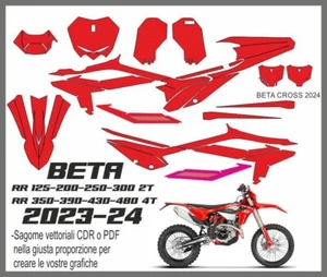 Schablone Silhouette Dima BETA 2023 2024 RR 125 200 250 300 2t RR 350 390 430 480 4T - Bild 1 von 1