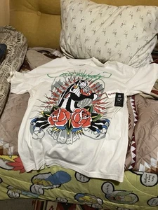 NWT Ed Hardy Panther W/Roses T Shirt L - Picture 1 of 2
