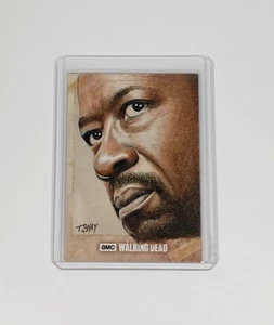 2016 Topps The Walking Dead Morgan 1/1 Sketch Card By Tim Shay - Picture 1 of 2