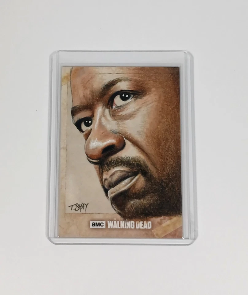 2016 Topps The Walking Dead Morgan 1/1 Sketch Card By Tim Shay - Image 1 of 2