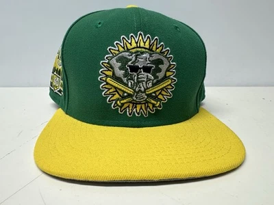 Oakland Athletics New Era 9Fifty SnapBack Sombrero Elefante Murciélagos Logo Ala Plana Foto 1 de 4