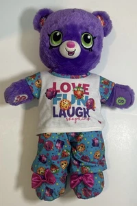 Build A Bear Shopkins volle Größe 17 Zoll lila Herz Plüschbär limitierte Auflage - Bild 1 von 11