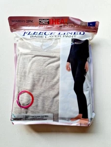 32 Degrees Women's 2 Pack Heat Base Layer Pant Beige Size L - Picture 1 of 6