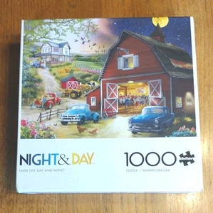 Buffalo Games Farm Life Tag & Nacht 1000 Teile Puzzle vollständig Perfektion - Bild 1 von 3
