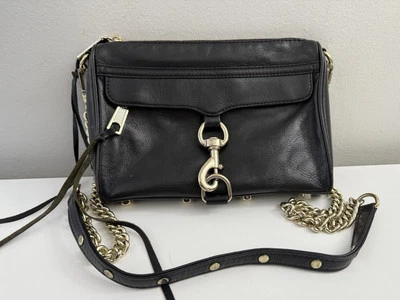 Bolso Bandolera Convertible de Cuero Negro Rebecca Minkoff MAC de Colección Foto 1 de 4