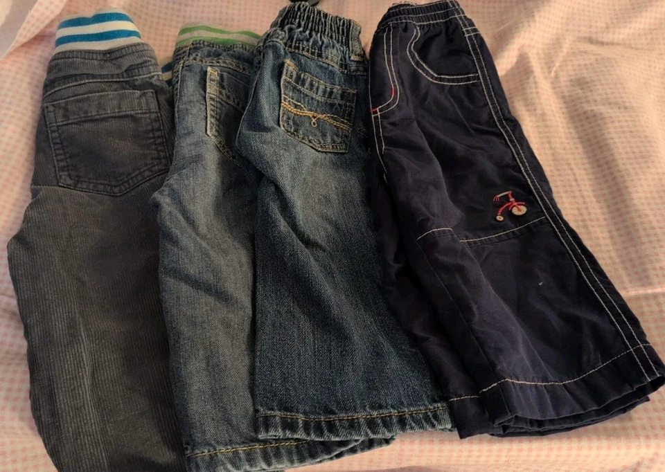 Bebé Niño 12-18M Jeans Y Pantalones Caqui Azul Marino Antiguo, Gymboree, Lote De 4 Foto 1 de 1