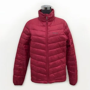 Marmot Down Puffer Jacket Women's M Burgundy Goose 800 Fill Full zip - Picture 1 of 17