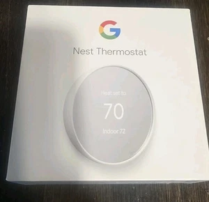 Google Nest Thermostat Snow Model G4CVZ Programmable Thermostat - Picture 1 of 6