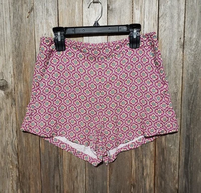 Pantalones Cortos Old Navy L Playa Pull On Púrpura Rosa Floral Rayón Bolsillos Fluidos Informales Foto 1 de 4