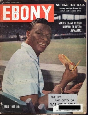 VTG EBONY magazine April 1965 Nat King Cole James Earl Jones "Nothing But A Man" Foto 1 de 3