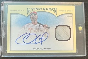 Chase Utley 2011 Topps Gypsy Queen AUTO JERSEY RARE #d 21/25 - Picture 1 of 2