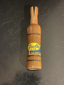 Vintage FAULK'S C-50 CROW CALL BROWN WALNUT LAKE CHARLES LOUISIANA schöne Form - Bild 1 von 5