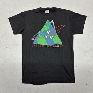 T-shirt vintage Pink Floyd 1988 World Tour nera punto singolo, double face med - Foto 1 di 12