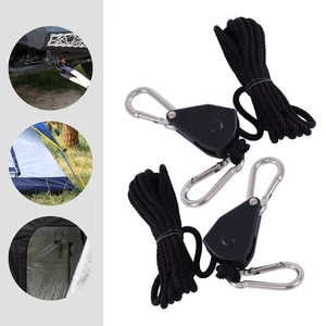 Paquete de 2 poleas de trinquete ajustables de bloqueo de cuerda de alta resistencia de nailon + hierro para kayak canoa - Imagen 1 de 24