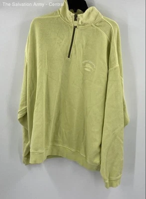 Tommy Bahama Hombres Amarillo Manga Larga 1/4 Cremallera Pullover Sudadera Talla 2XL Foto 1 de 4