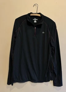 Pullover Merino Blend By Paradox Hombres Capa Base Mediana Dri Release 1/4 Cremallera Negro - Imagen 1 de 8