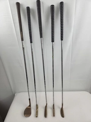 Vintage Brass RH Putters & Wedge Lot of 5 Wilson Arnold Palmer/Augusta  - Image 1 of 4