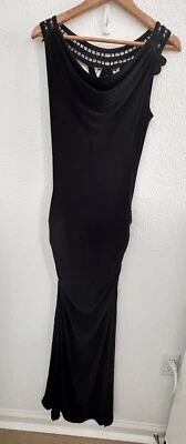 Venus Women's Mermaid Gown S Black Back Lace Illusion Sexy Vamp Y2K Era Gothic - Image 1 of 4