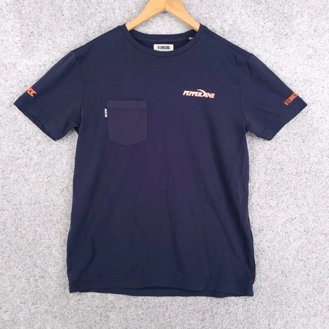 Linksoul Pepperdine Waves Shirt Mens Medium Blue Orange Tempus Pocket Golfer Cover