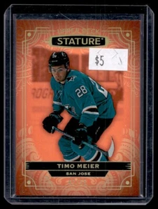 2022-23 Upper Deck Stature Orange Timo Meier 42/55 San Jose Sharks #52 - Picture 1 of 2
