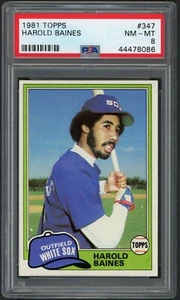 1981 Topps Harold Baines White Sox #347 PSA 8 NM-MT HALL OF FAME ROOKIE CARD - Bild 1 von 2