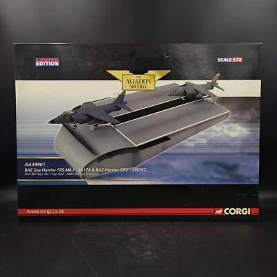Corgi 1:72 BAE Harrier GR3 & Sea Harrier FRS.Mk.1 HMS Hermes Diorama AA39901 - Image 1 of 4