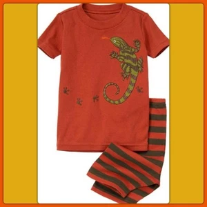 NWT Boys 4 Gymboree “LIZARD GYMMIES” Cotton Rust SHORTIES PAJAMAS PJs Sleepwear - Picture 1 of 2