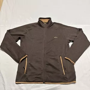 DRAKE WATERFOWL HERITAGE KNITTED FLEECE FULL ZIP JACKET COAT BROWN MEDIUM - Picture 1 of 14