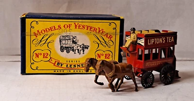 2284. MATCHBOX YESTERYEAR Y12 – 1 1899 London Horse Drawn Bus MB - Immagine 1 di 4
