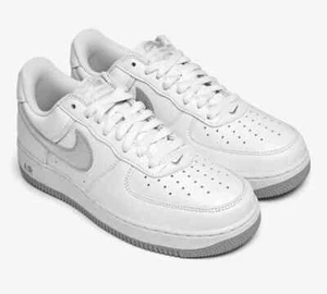 Nike Men's Air Force 1 Low Colour of the Month White/Silver - Size 12 - Picture 1 of 7