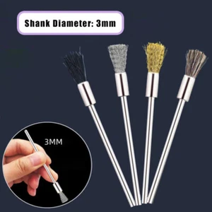 3mm Shank Extension Handle Polishing Brushes Wire Brush Sanding Rust Removal - Picture 1 of 5