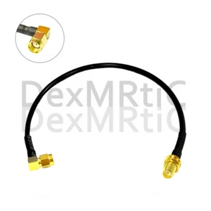 RP SMA Męski kąt prosty do RP SMA Żeński jack Przewód pigtail RG174 do modemu WIFI - Zdjęcie 1 z 7
