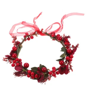 Hochzeit Haarreif Stechpalme Beere Kopfschmuck Weihnachten Kopf Kränze Blumen Haarranke - Bild 1 von 12