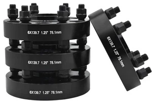 Front & Rear Chevy Tahoe 1.25" Hub Centric Wheel Adapters + Mounting Lug Nuts - Picture 1 of 7