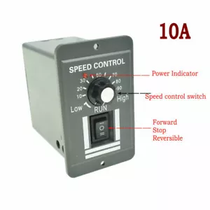 DC 9-60V 10A Forward Reversible Motor Variable Speed Controller Switch Regulator - Picture 1 of 5