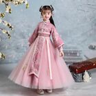 Embroider Hanfu Cloak Kids Vintage Chinese Perform Dress Gown Girls Cosplay