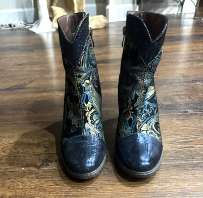 Hermosos Botines Socofy Mujer Paisley Talla US 8.5 EC Foto 1 de 4