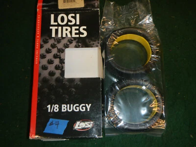 RC CAR Losi LOSA7770P Kingpin / King-Pin Tires (2) +Foam -Compound: 1/8 Buggy - Image 1 of 4