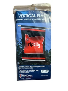 WinCraft Portland Trailblazers Rip City Vertical Flag 27x37 NIP Made In USA - Picture 1 of 2