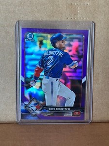 Troy Tulowitzki 2018 Bowman Chrome Purple Refractor /250 #91