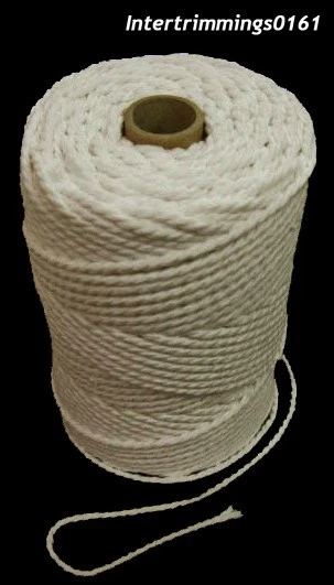 4MM NATURAL TWISTED COTTON PIPING CORD, AVAILABLE IN DIFFERENT LENGTHS, FREE P&P