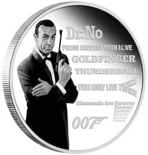 JAMES BOND 007 LEGACY SERIES 1st ISSUE 2021 1oz SILVER PROOF Colored $1 COIN