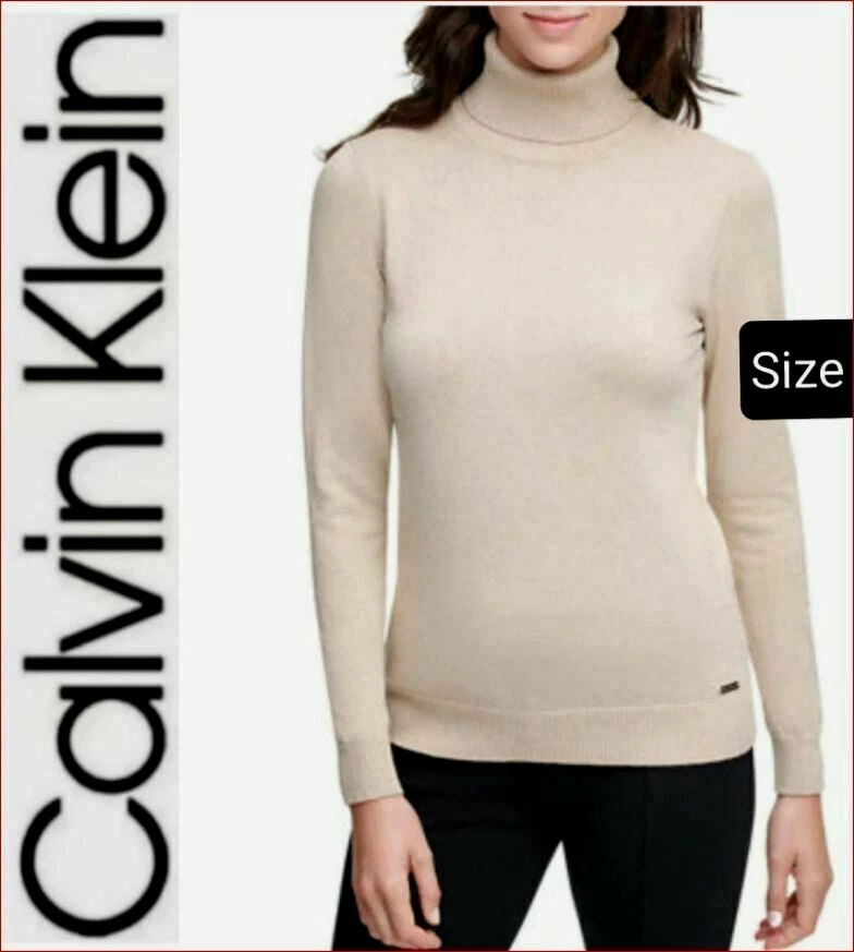 Calvin Klein Mujer Suéter M9VS6092 CKMRA0268J Rayón Oro Talla M Msrp - Imagen 1 de 4