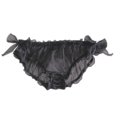 Mujeres Niña Lolita Ropa Interior Transparente Calzoncillos Lazo Plisado Volantes Gasa Bragas Sexy Foto 1 de 4