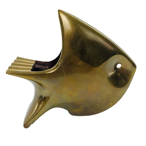 Andre Bloc MCM Bronze Angelfish Ashtray Sculpture Vintage Mid Century Decoration - Bild 1 von 14