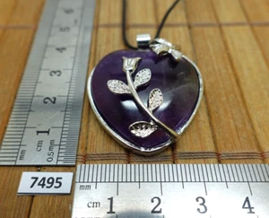 Pendentif argenté en AMETRINE pierre naturelle - collier reiki  lithotherapie - Picture 1 of 4