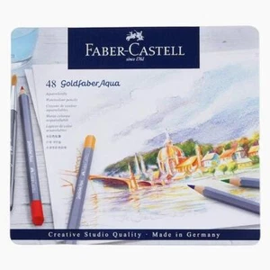 Faber-Castell Goldfaber Aqua Watercolour Pencils - 48pcs Tin - Picture 1 of 3