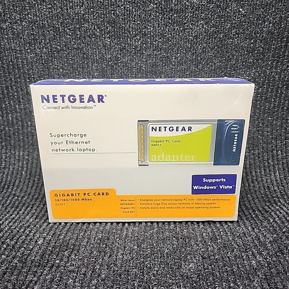 NEW SEALED NetGear Adapter/Gigabit PCI (GA511) Network Adapter/24/7 - Image 1 of 3