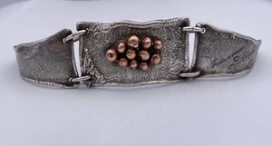 Brazalete Modernista Italiano S. Gigli Fatto A Mano Plata de Ley 925 - Imagen 1 de 8