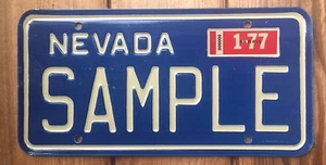 Muestra de placa automática de Nevada 1977 original como nueva - Imagen 1 de 2